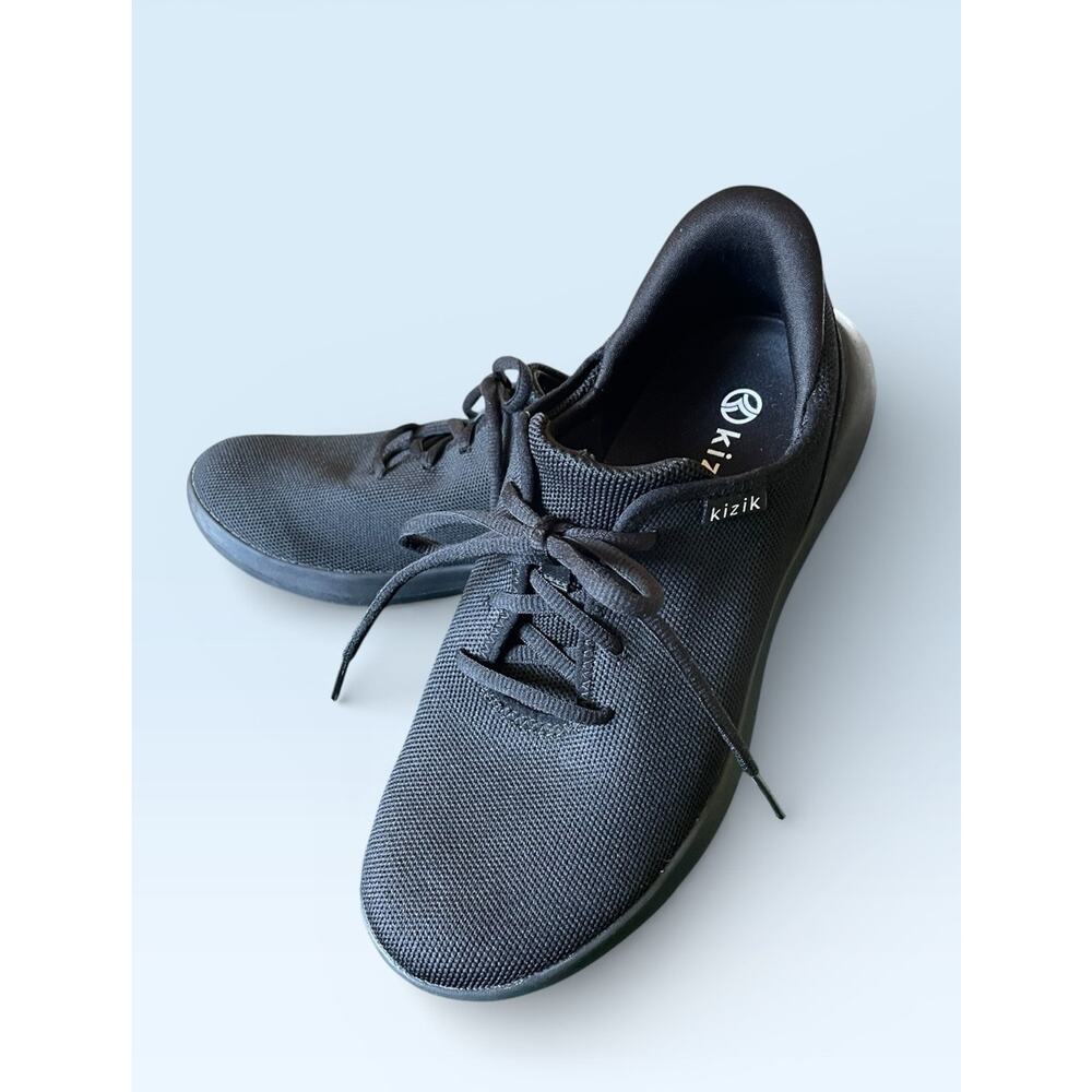 Kizik Madrid Eco Knit Black Slip-on Comfort Shoes Sneakers Mens 9 Womens 10.5